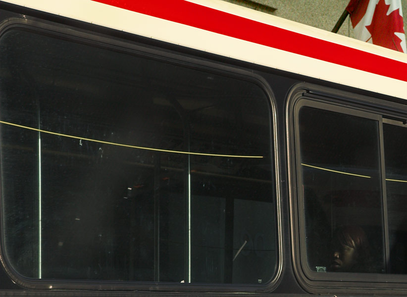on a bus