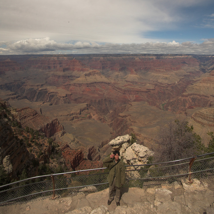 saluting guy, grand canyon