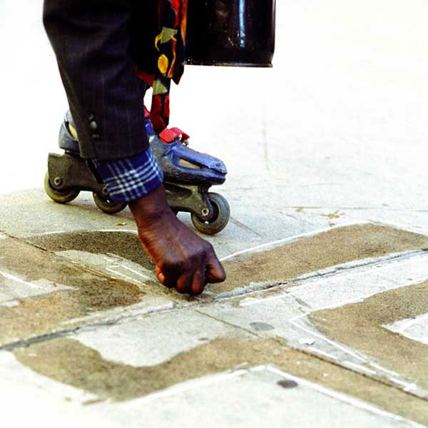 sidewalk gospel in cherry slush and chalk
