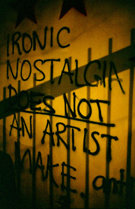ironic nostalgia does not an artist make