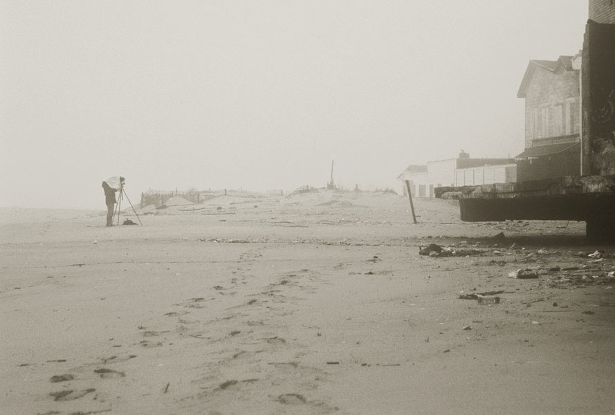 photographer in the fog